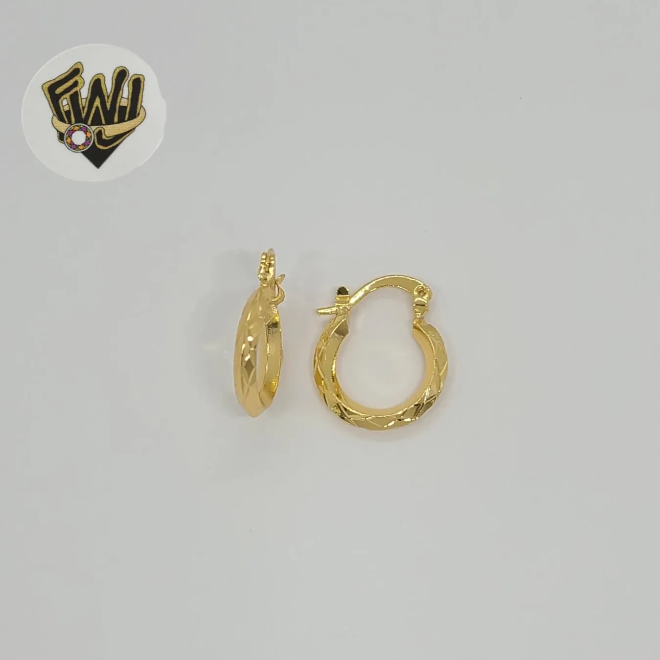 (1-2539-2) Gold Laminate - Carved Hoops - BGO