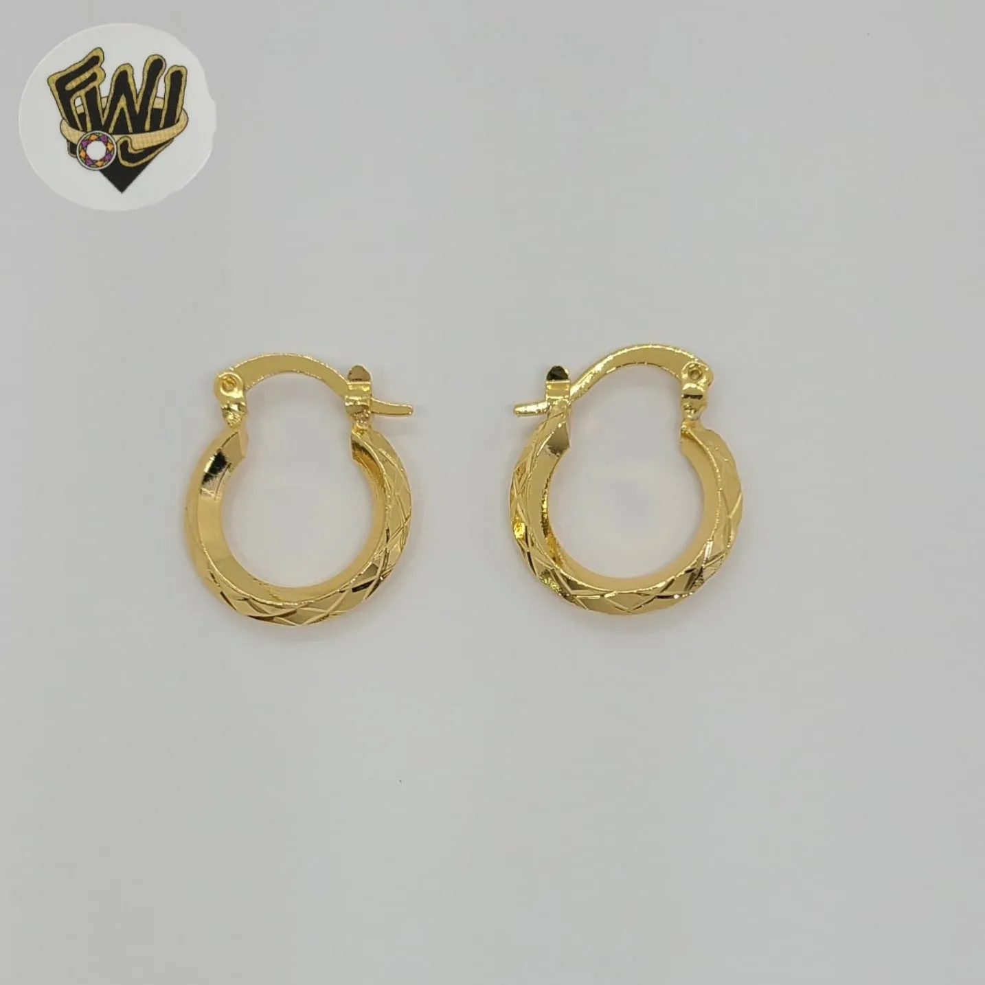 (1-2539-2) Gold Laminate - Carved Hoops - BGO