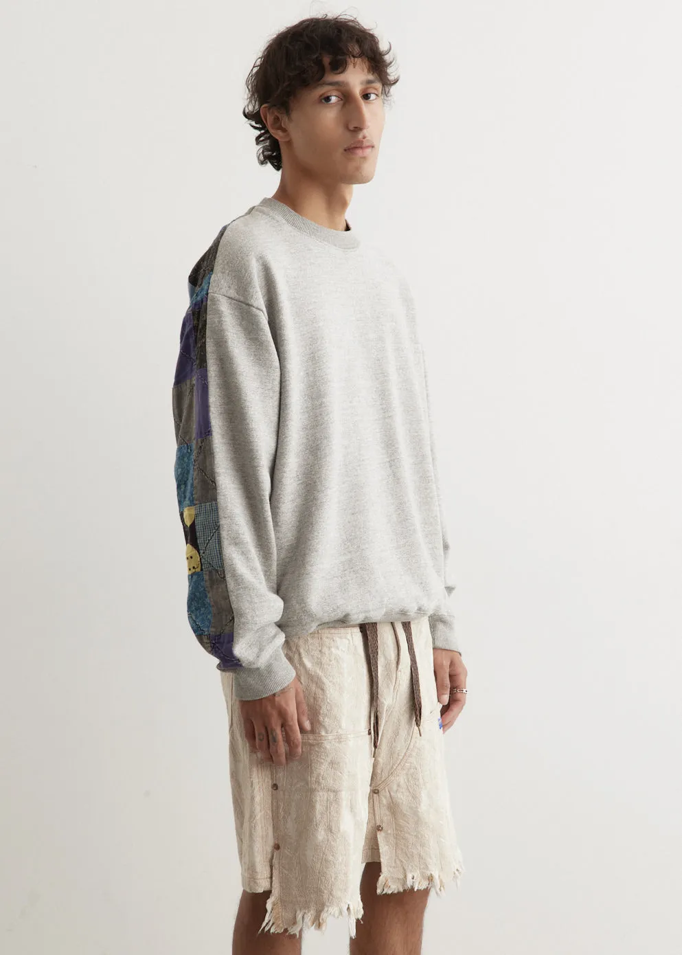 12/-Gradrelle SWT Knit x PROFILE RAINBOWY Quilt 2-Tone Sweater