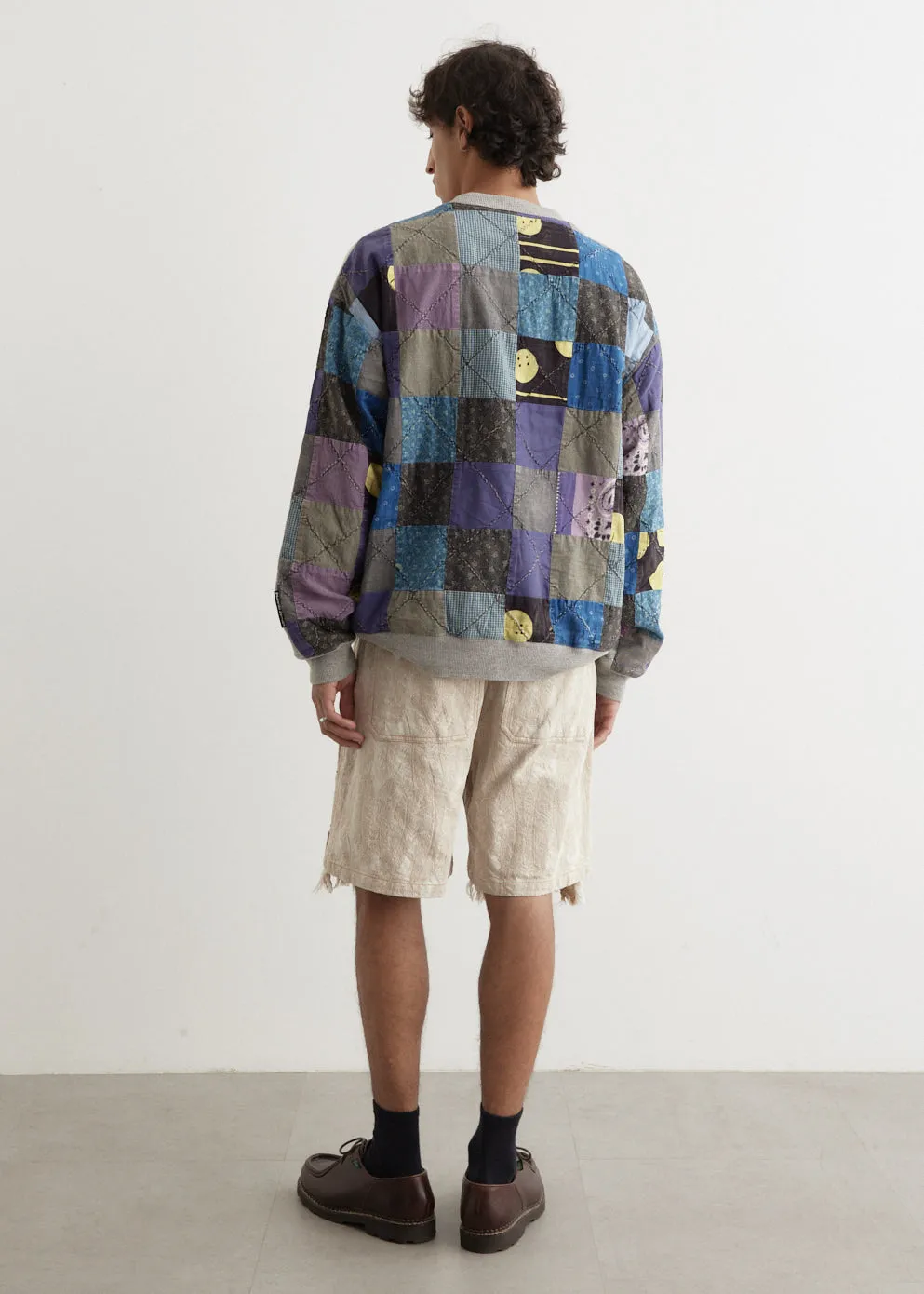 12/-Gradrelle SWT Knit x PROFILE RAINBOWY Quilt 2-Tone Sweater