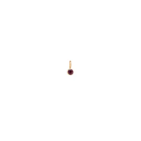 14k Garnet Charm Pendant