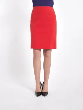 2010 Salvatore Ferragamo coral-coloured pencil skirt