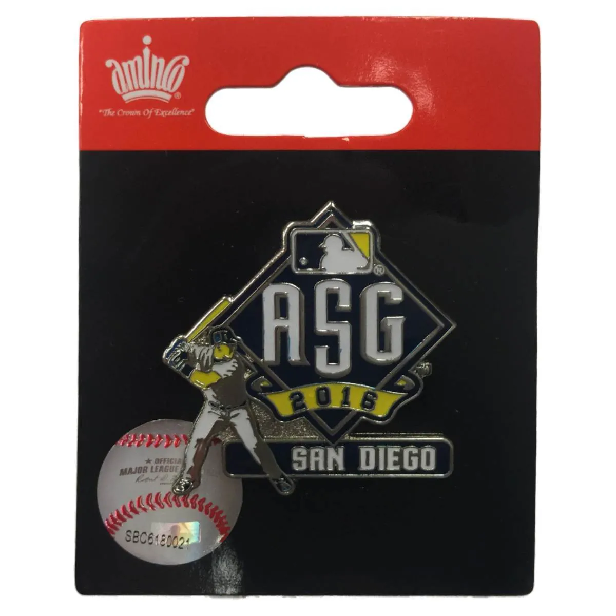 2016 All-Star Game San Diego Aminco Baseball Batter Collectible Metal Lapel Pin