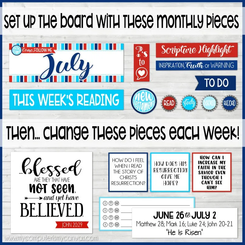 2023 CFM New Testament Family Bulletin Board Kit {JULY} PRINTABLE