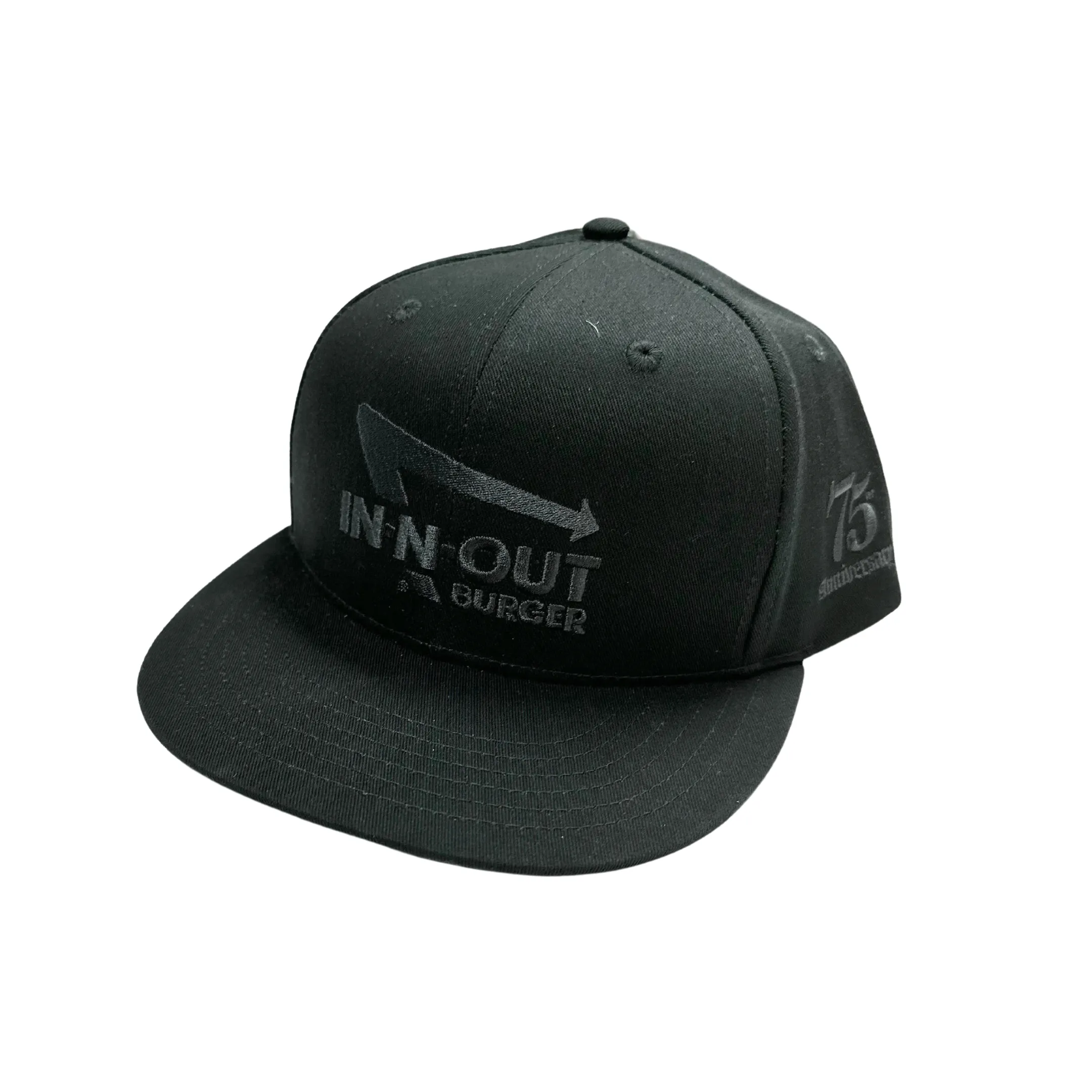 75th Anniversary Curved Bill Black Hat