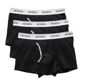 9 x Bonds Guyfront Trunk Mens Underwear Undies Black/White