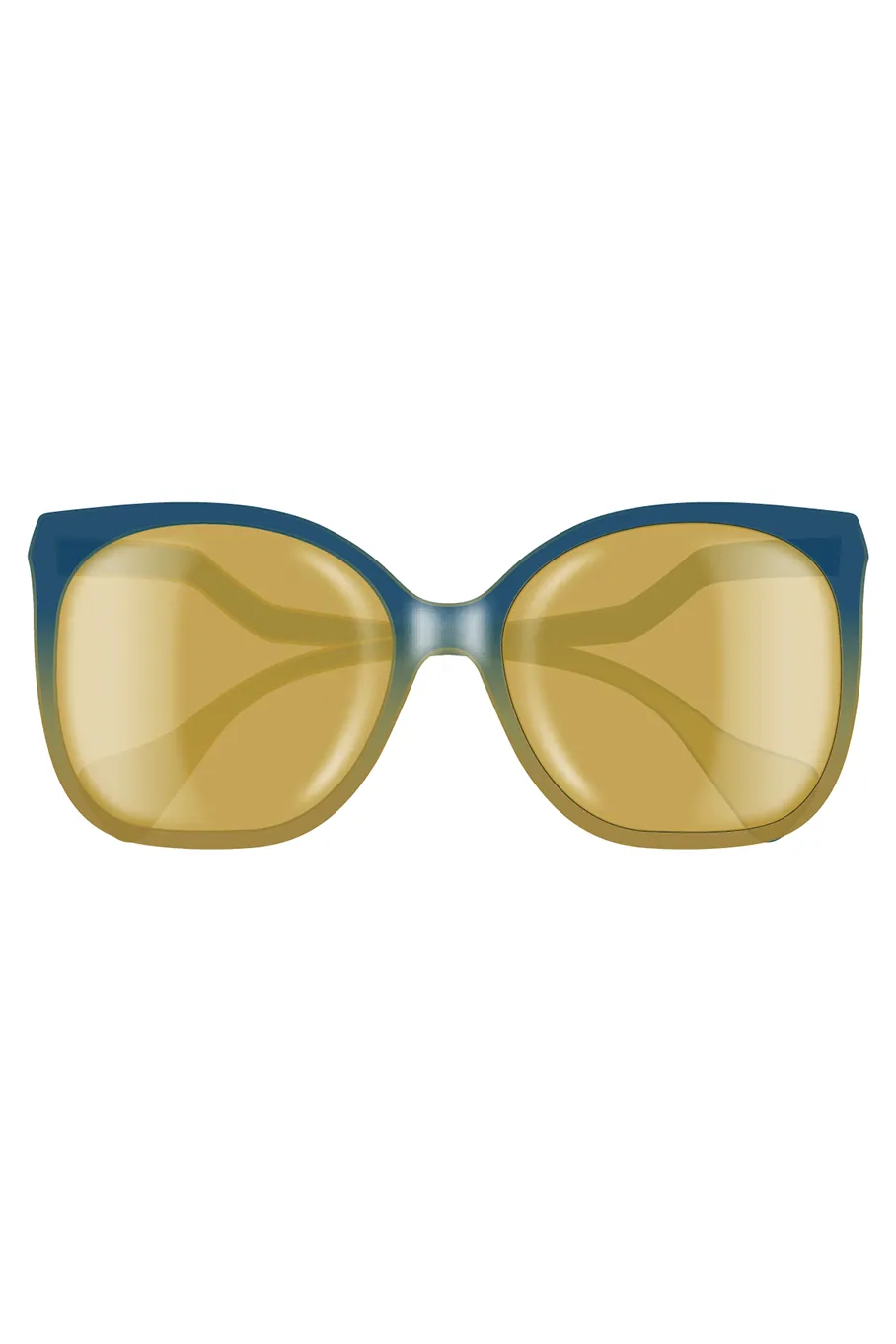 Acetate Sunglasses - Blue Brown