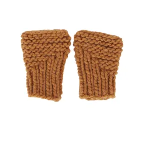 Acorn Journey Fingerless Mittens - Caramel