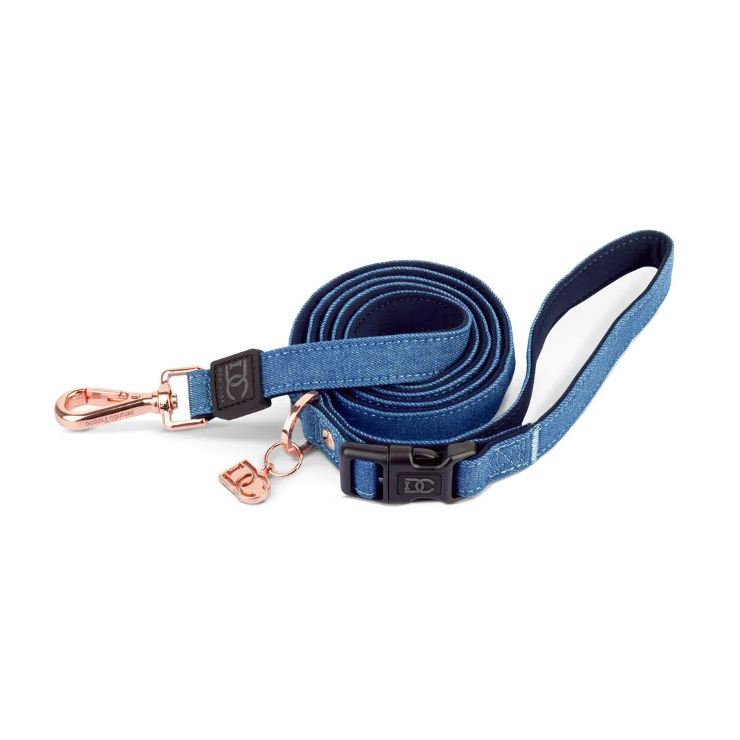 Adjustable Leash in Blue Jean