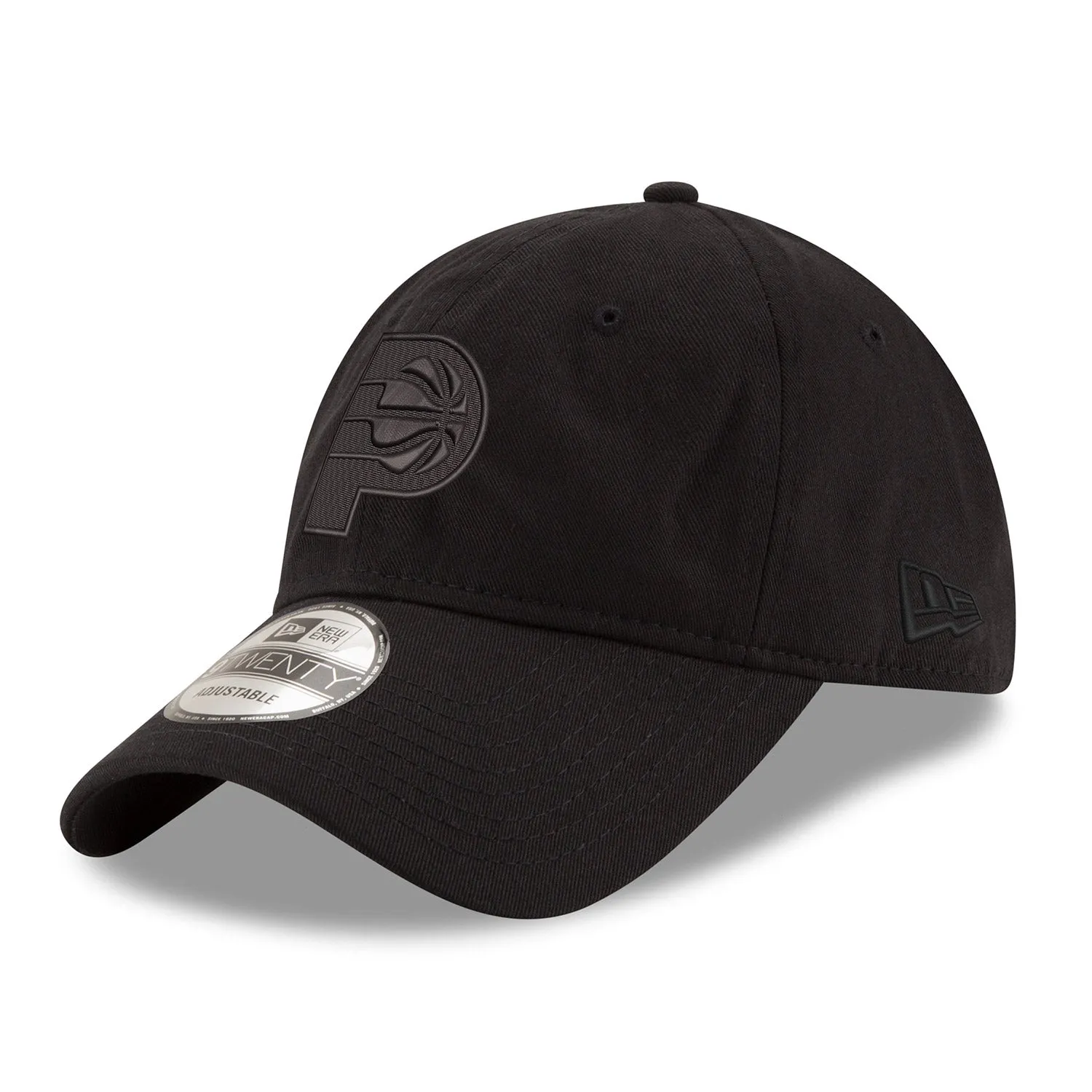 Adult Indiana Pacers Tonal Primary Logo Core Classic Tonal 9Twenty Hat in Black by New Era