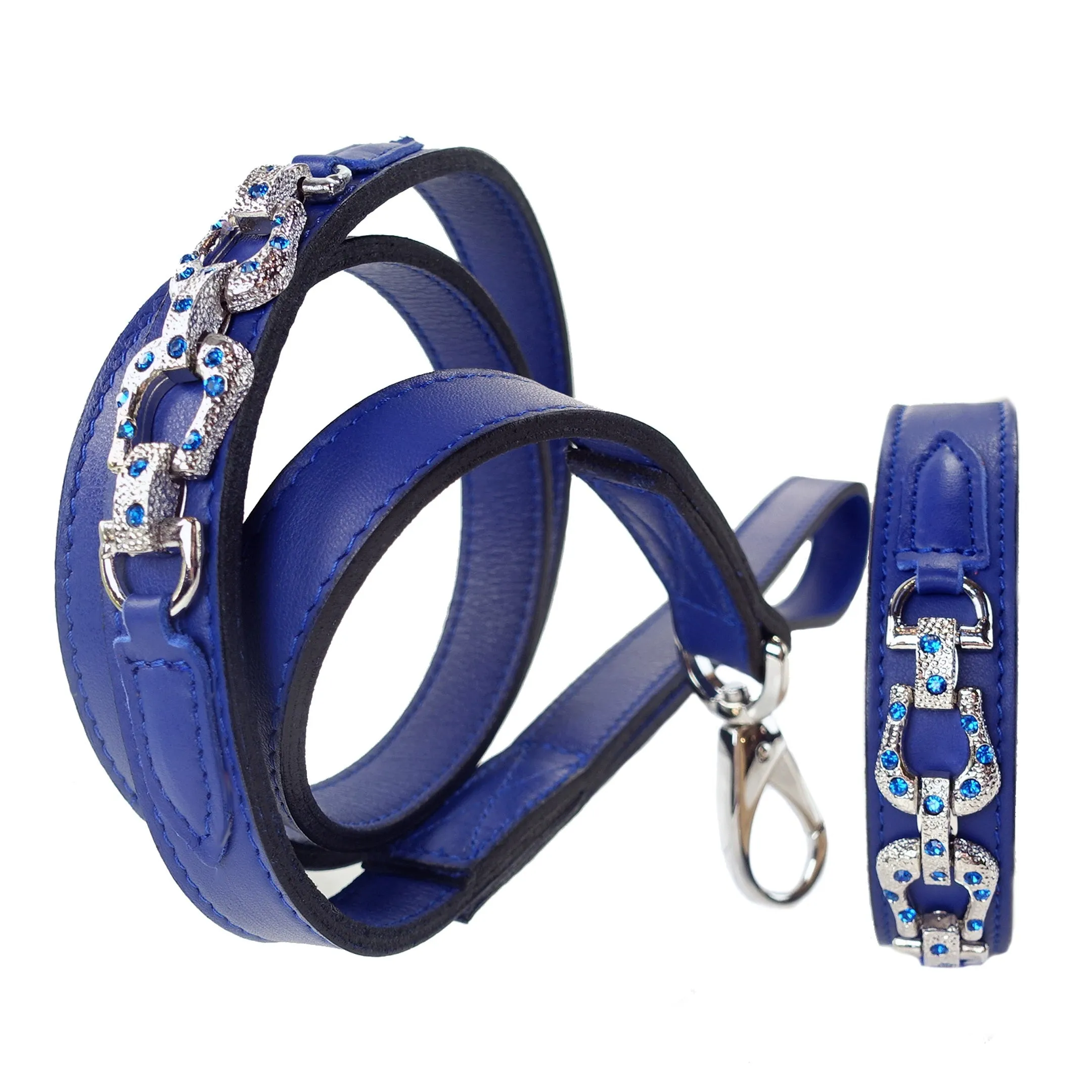 After Eight Dog Leash in Cobalt Blue