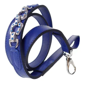 After Eight Dog Leash in Cobalt Blue