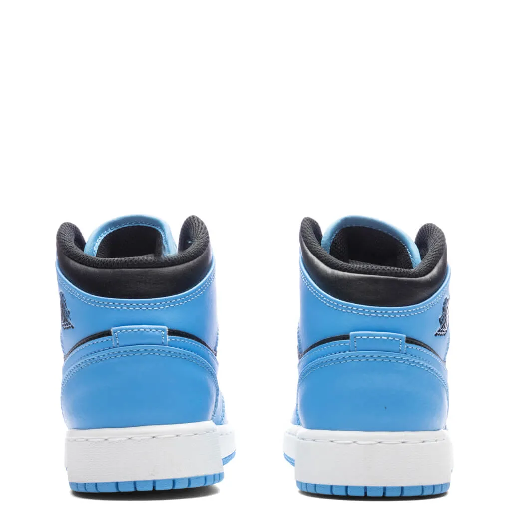 Air Jordan 1 Mid (GS) - University Blue/Black/White