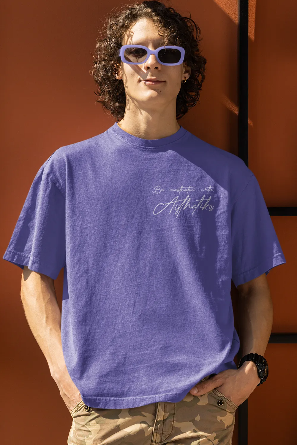 Aisthetikos Mens Oversized Tshirt (Pista)