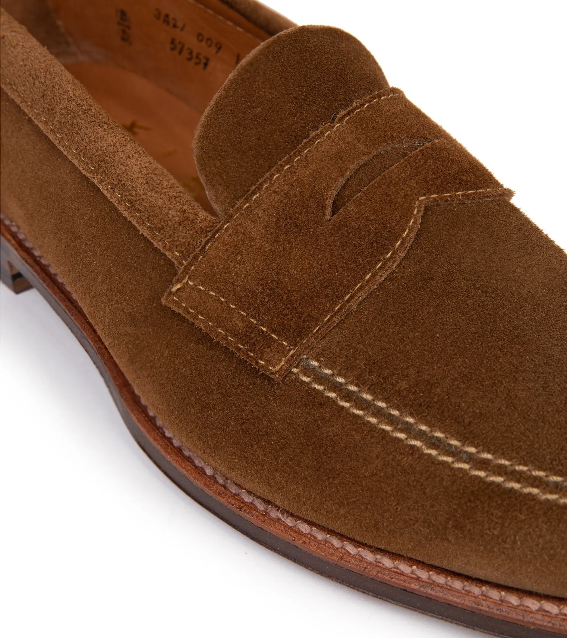 Alden Unlined Suede Penny Loafer: Snuff 5735F