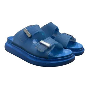 Alexander McQueen/Sandals/EU 40/BLU/DOUBLE BUCKLE