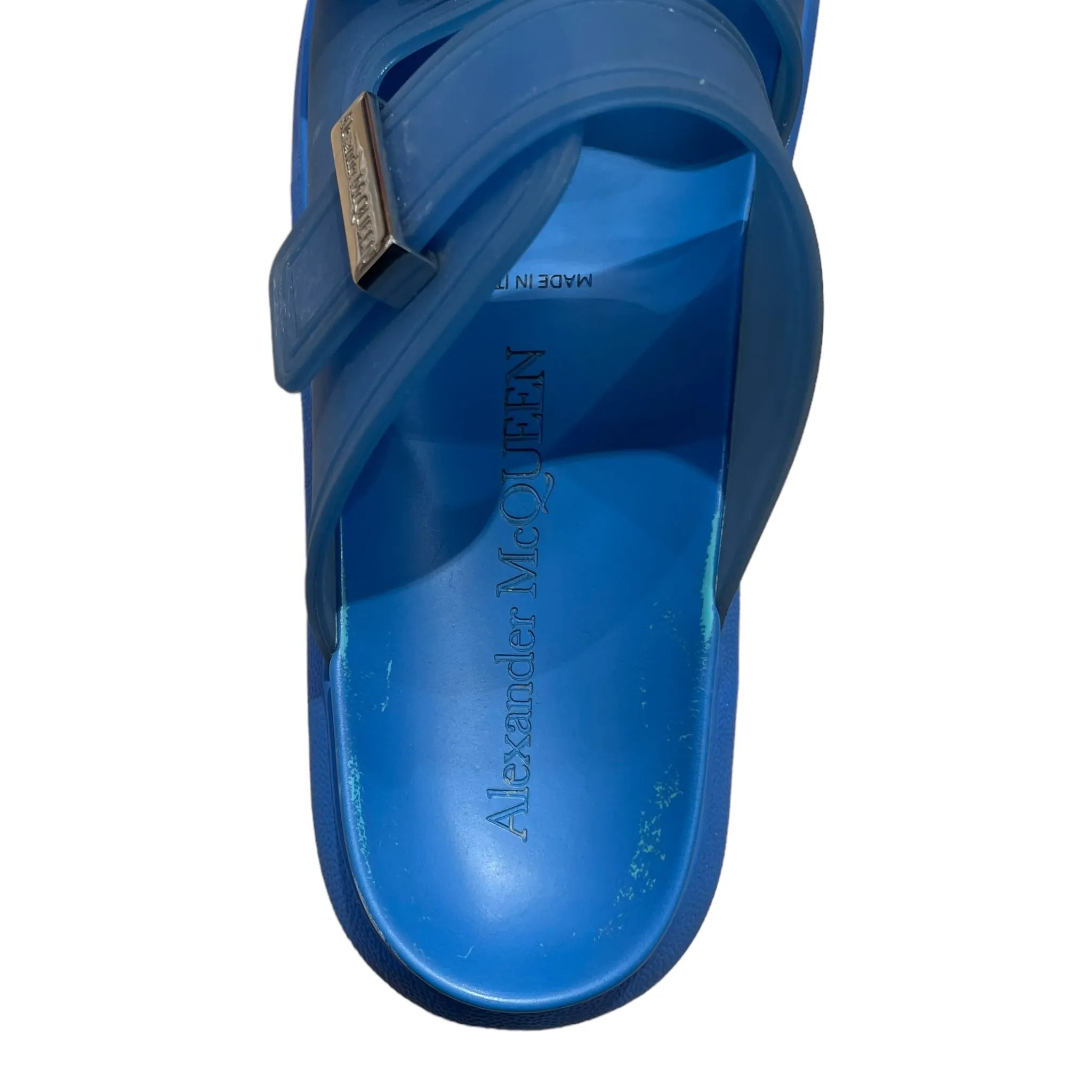 Alexander McQueen/Sandals/EU 40/BLU/DOUBLE BUCKLE