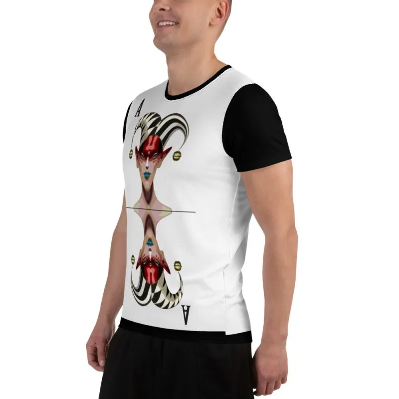 All-Over Print Men's Athletic T-shirt - Avatar Jester crad A