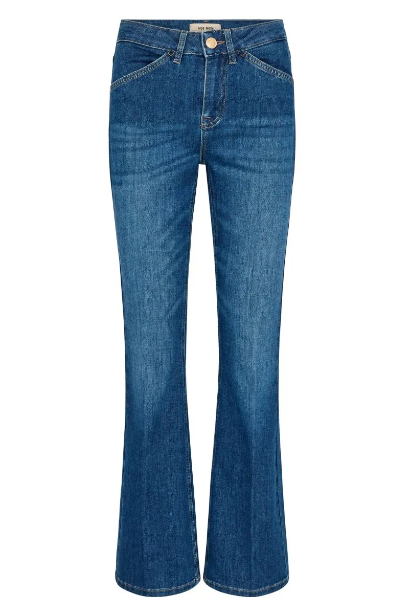 Alli Ease Flare Jeans | Blue | Jeans fra Mos Mosh