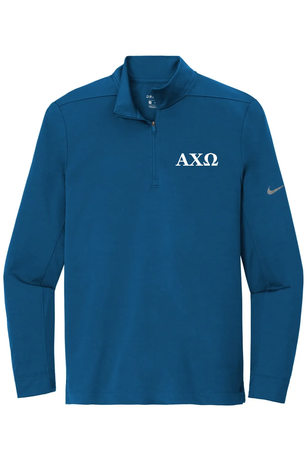 Alpha Chi Omega - Nike Dry Fit 1/4 Zip - White Embroidered Letters