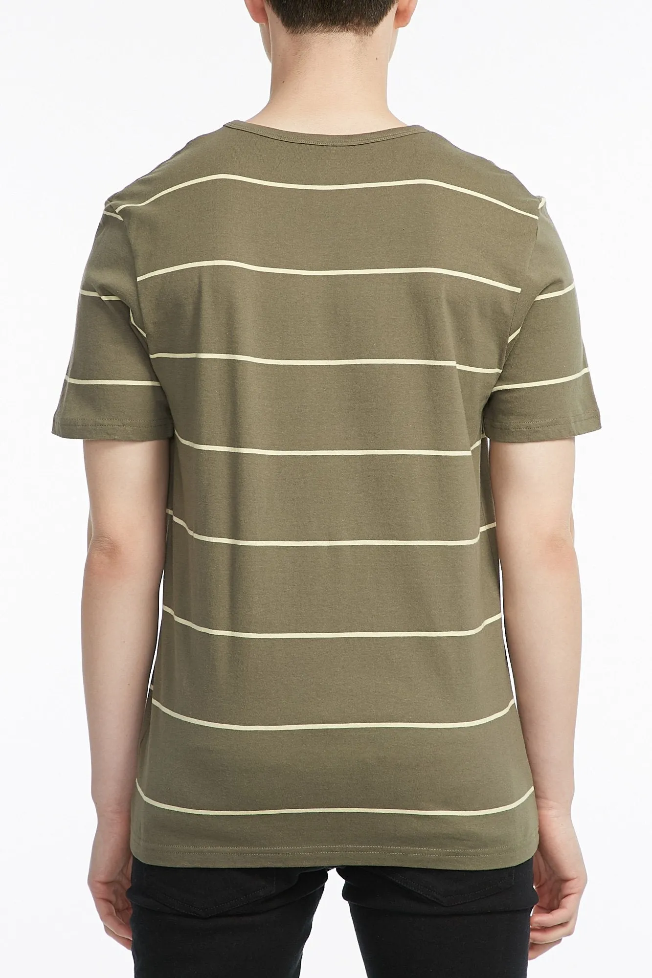 Amnesia Guys Thin Striped Short Sleeve Tee