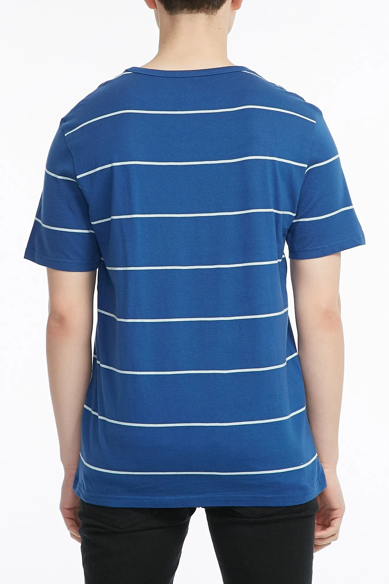 Amnesia Guys Thin Striped Short Sleeve Tee