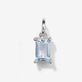 Aquamarine Silver Charm