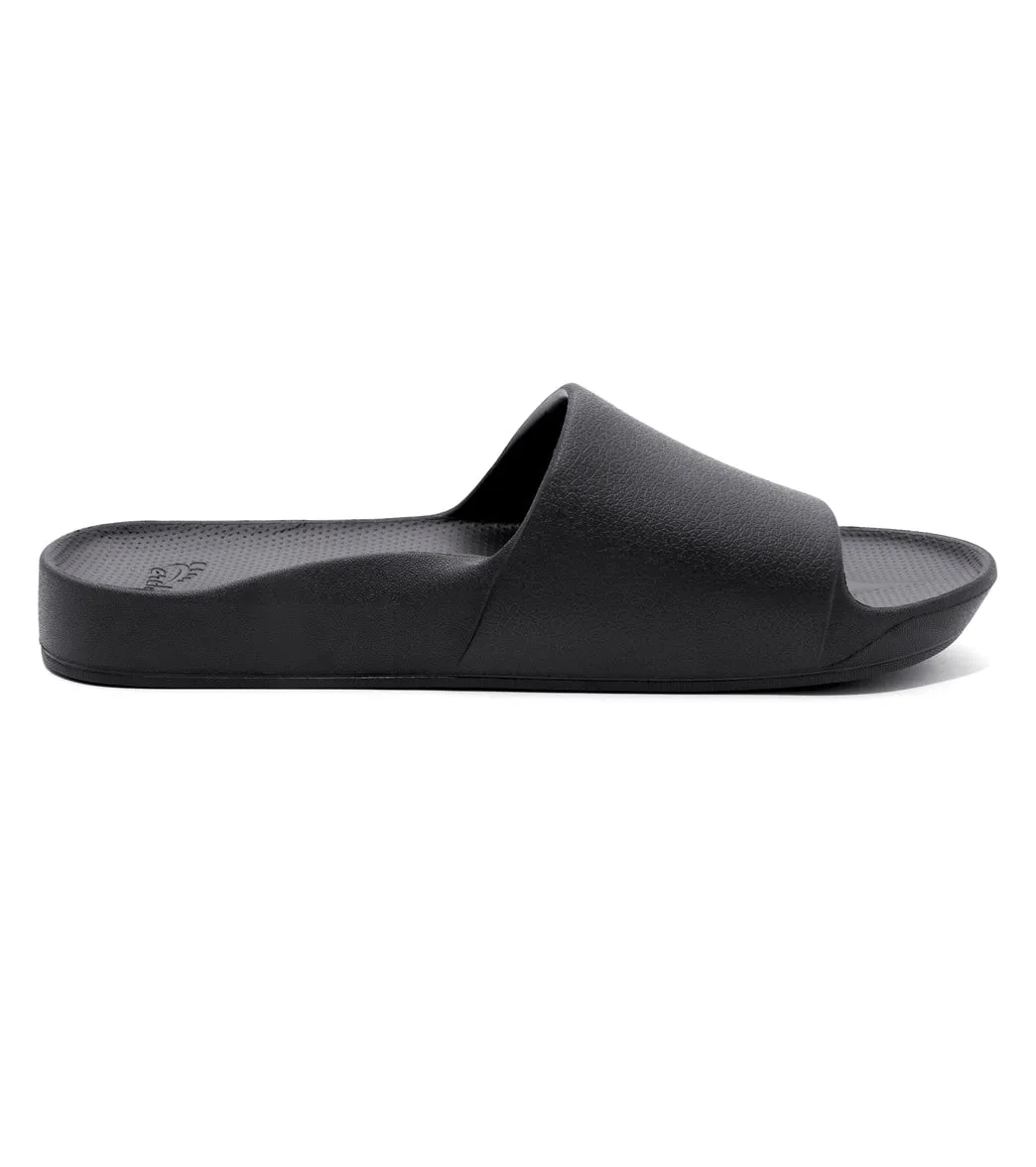 Archie's Footwear Arch Support Slide Sandals Black