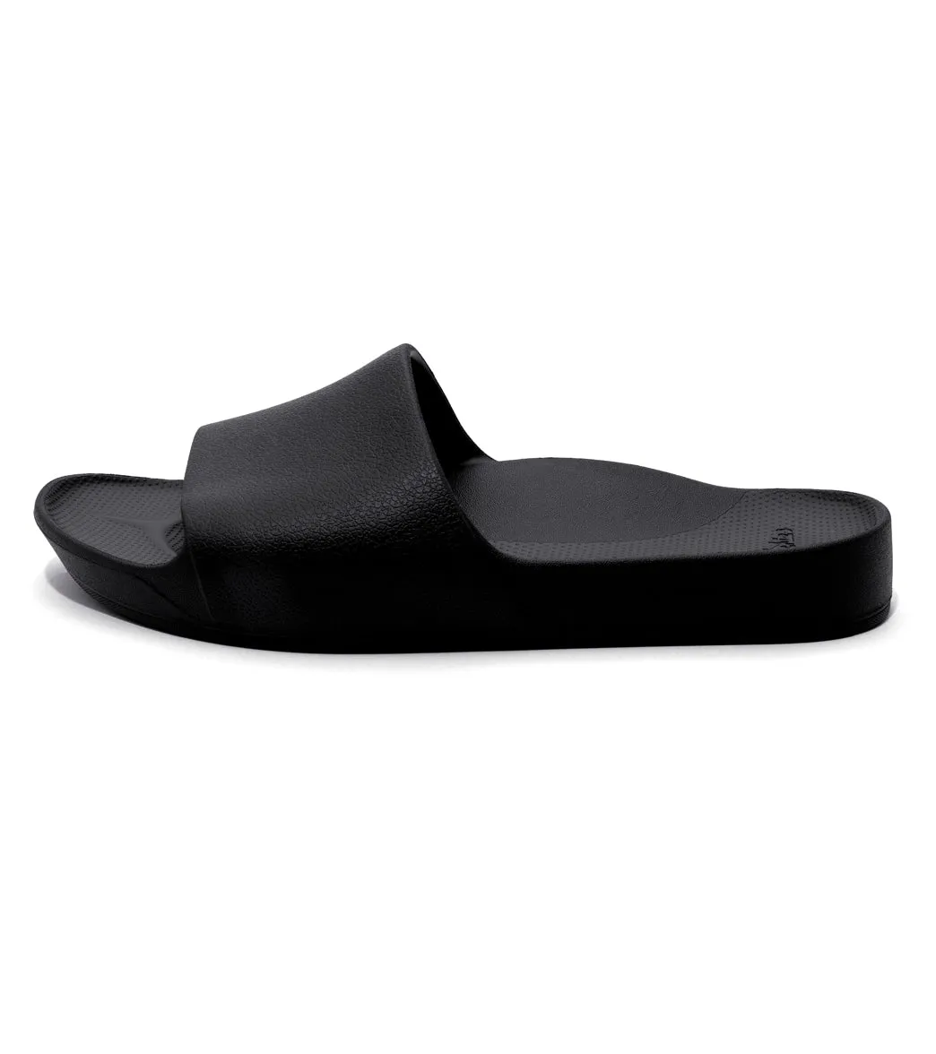 Archie's Footwear Arch Support Slide Sandals Black