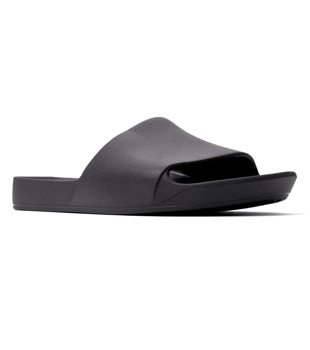 Archie's Footwear Arch Support Slide Sandals Black