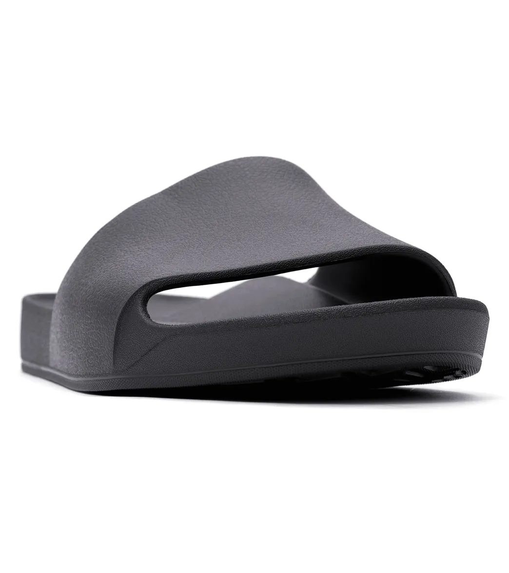 Archie's Footwear Arch Support Slide Sandals Black