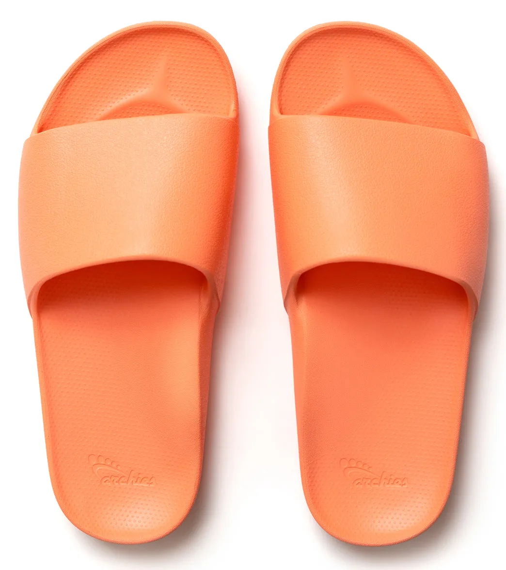 Archie's Footwear Arch Support Slide Sandals Peach