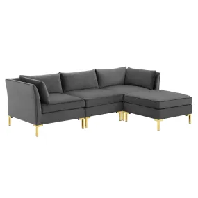 Ardent 4-Piece Performance Velvet Sectional Sofa