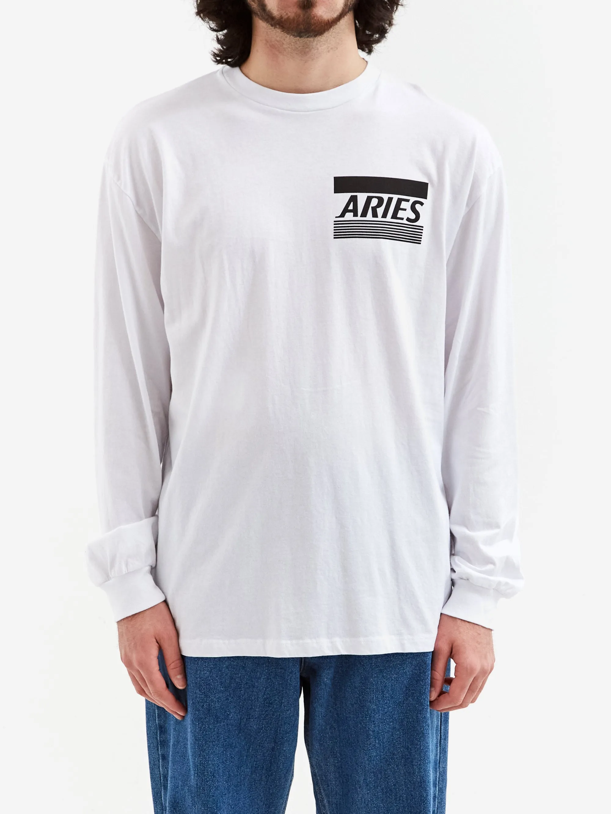 Aries Credit Card Long Sleeve T-Shirt - White