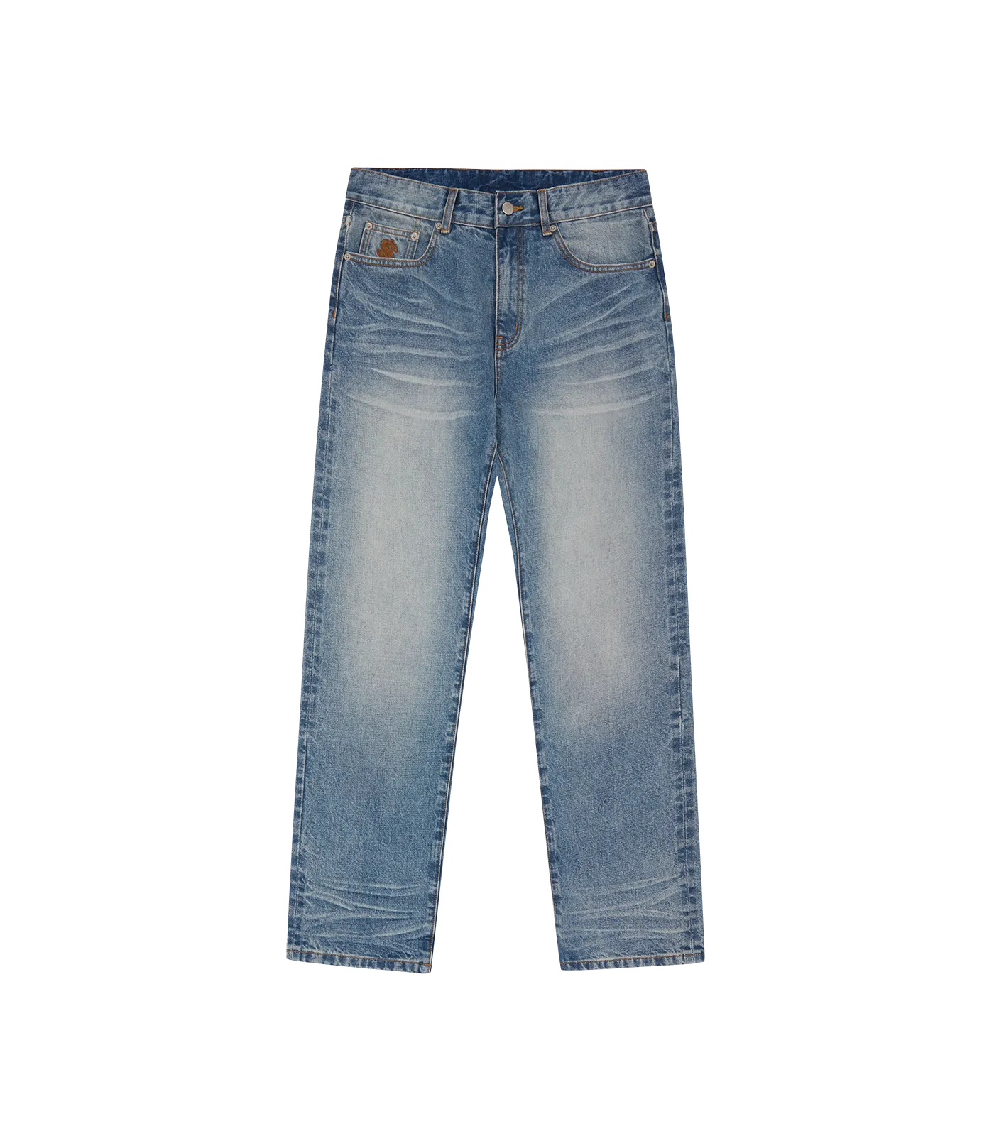 ASTRO SELVEDGE DENIM PANTS - HEAVY WASH BLUE