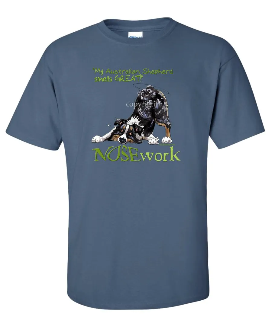 Australian Shepherd  Black Tri - Nosework - T-Shirt