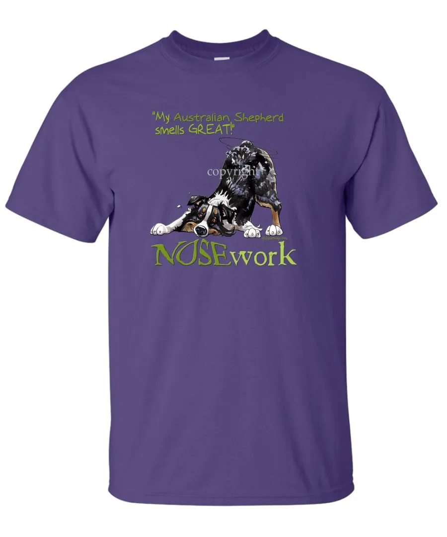 Australian Shepherd  Black Tri - Nosework - T-Shirt