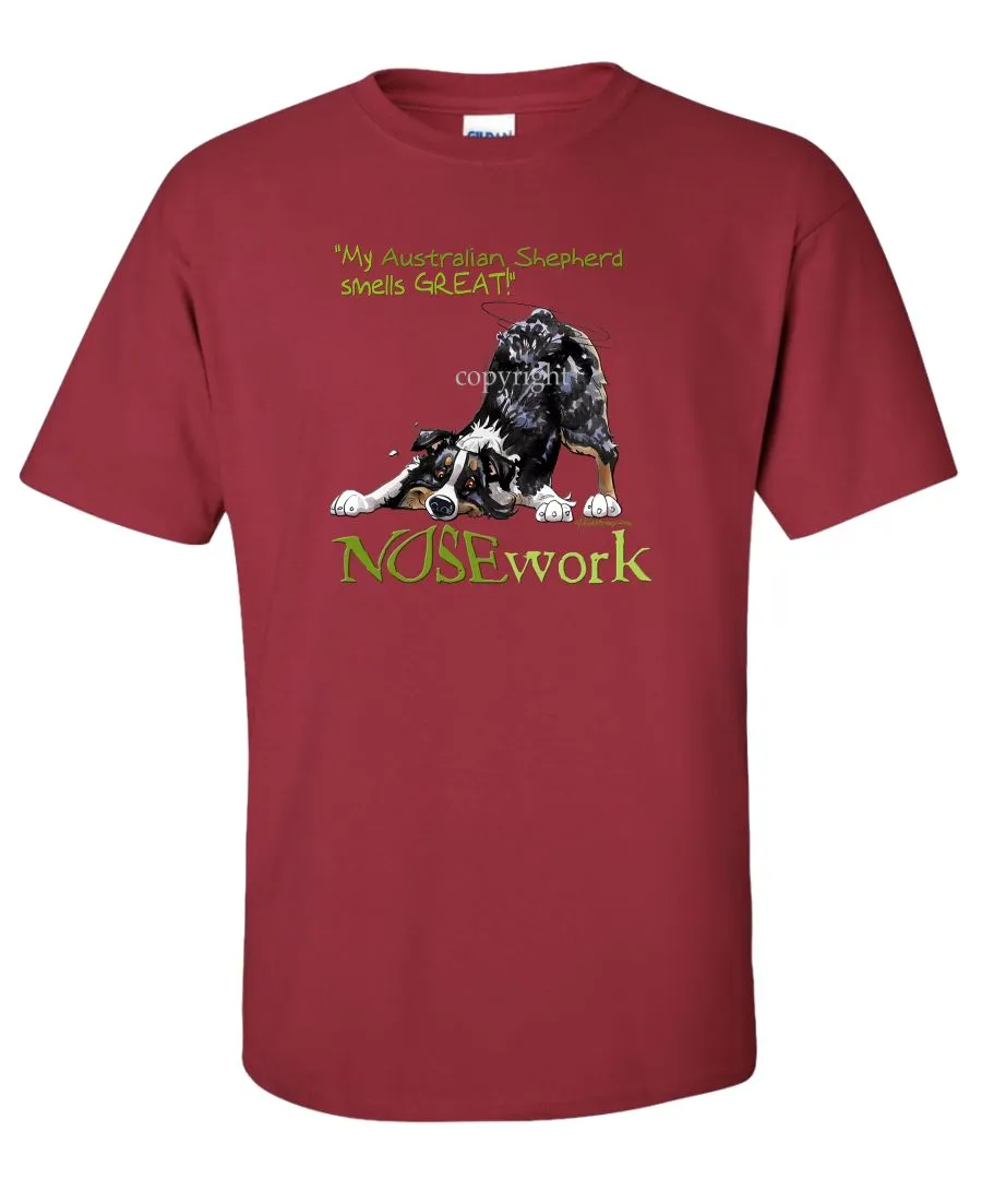 Australian Shepherd  Black Tri - Nosework - T-Shirt