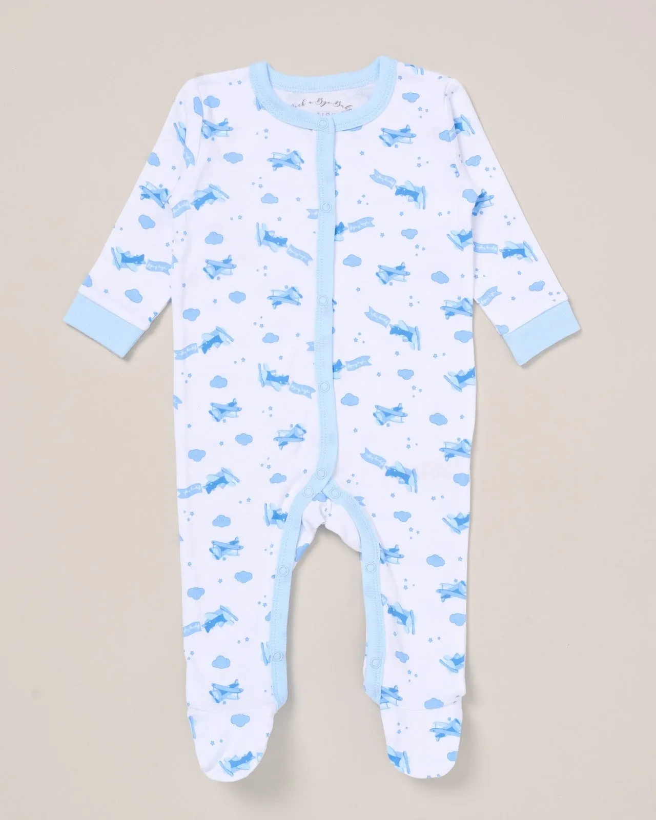 Baby Boy 5 Piece Multi Print Layette Set - Blue