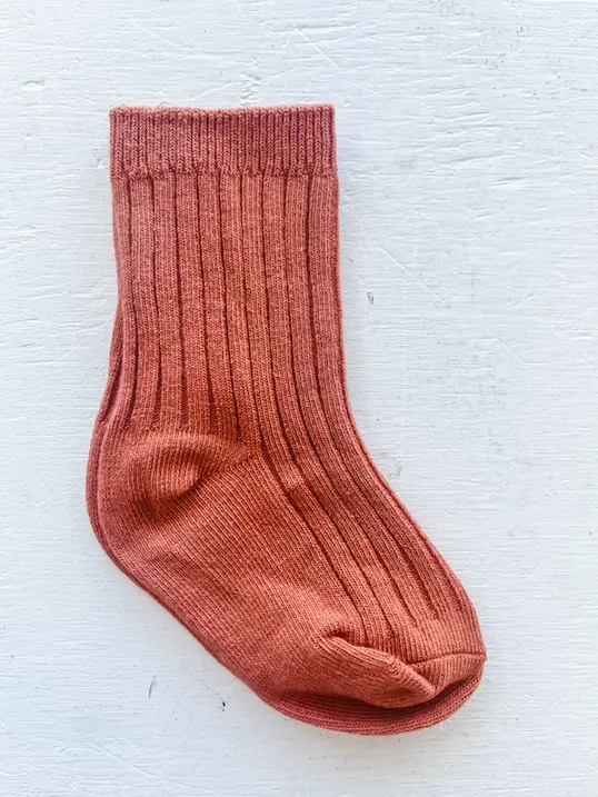 Baby Rib Sock Rust