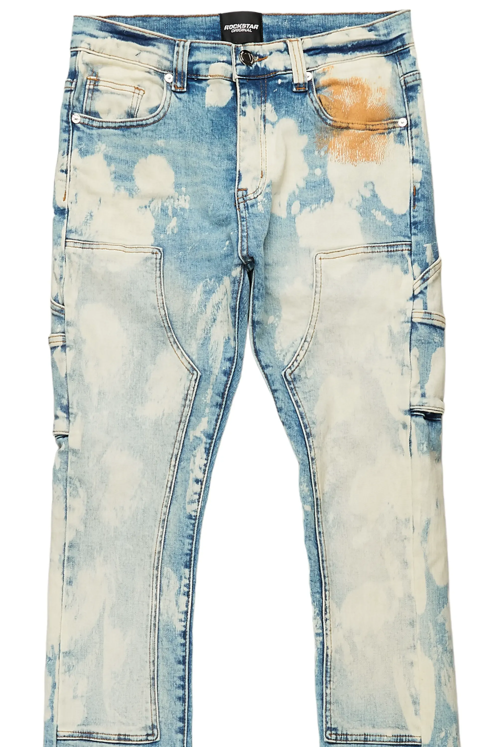 Bakir Light Blue Stacked Flare Jean