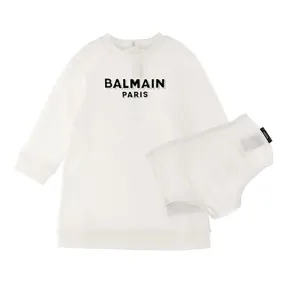 BALMAIN KIDS Logo Print Dress   Briefs