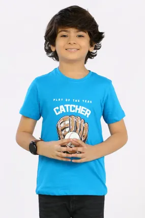 Baseball Catcher Print T-Shirt