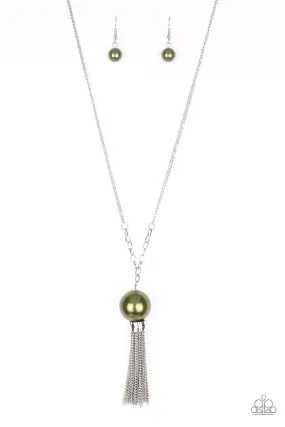 Belle Of The BALLROOM Green and Silver Necklace - Paparazzi Accessories