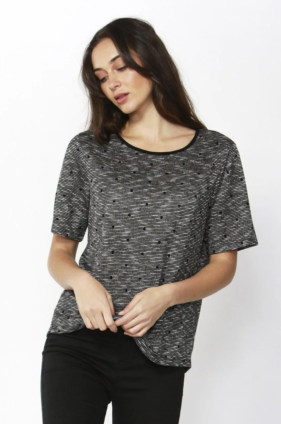 Betty Basics Los Angeles Tee in Melange Spot