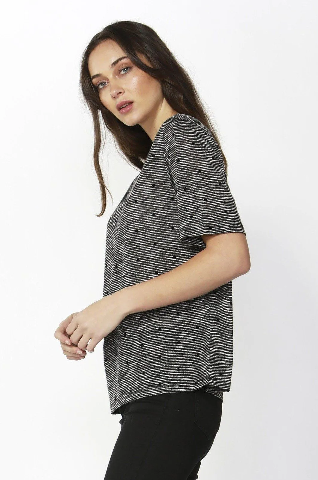 Betty Basics Los Angeles Tee in Melange Spot