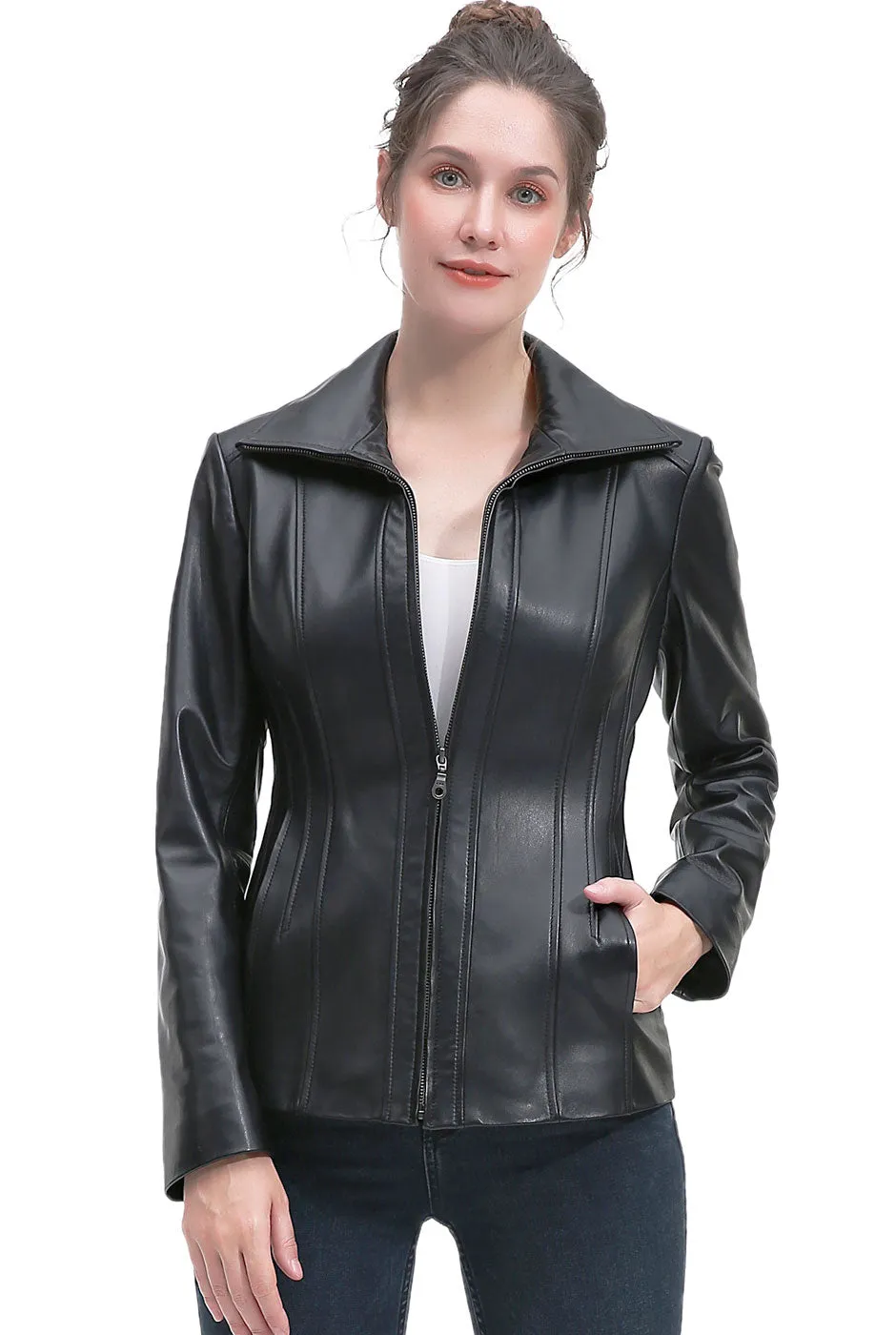 BGSD Women Josie Lambskin Leather Jacket