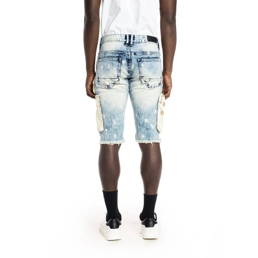 Big and Tall - Utility  Fashion Jean Shorts - Harvey Blue