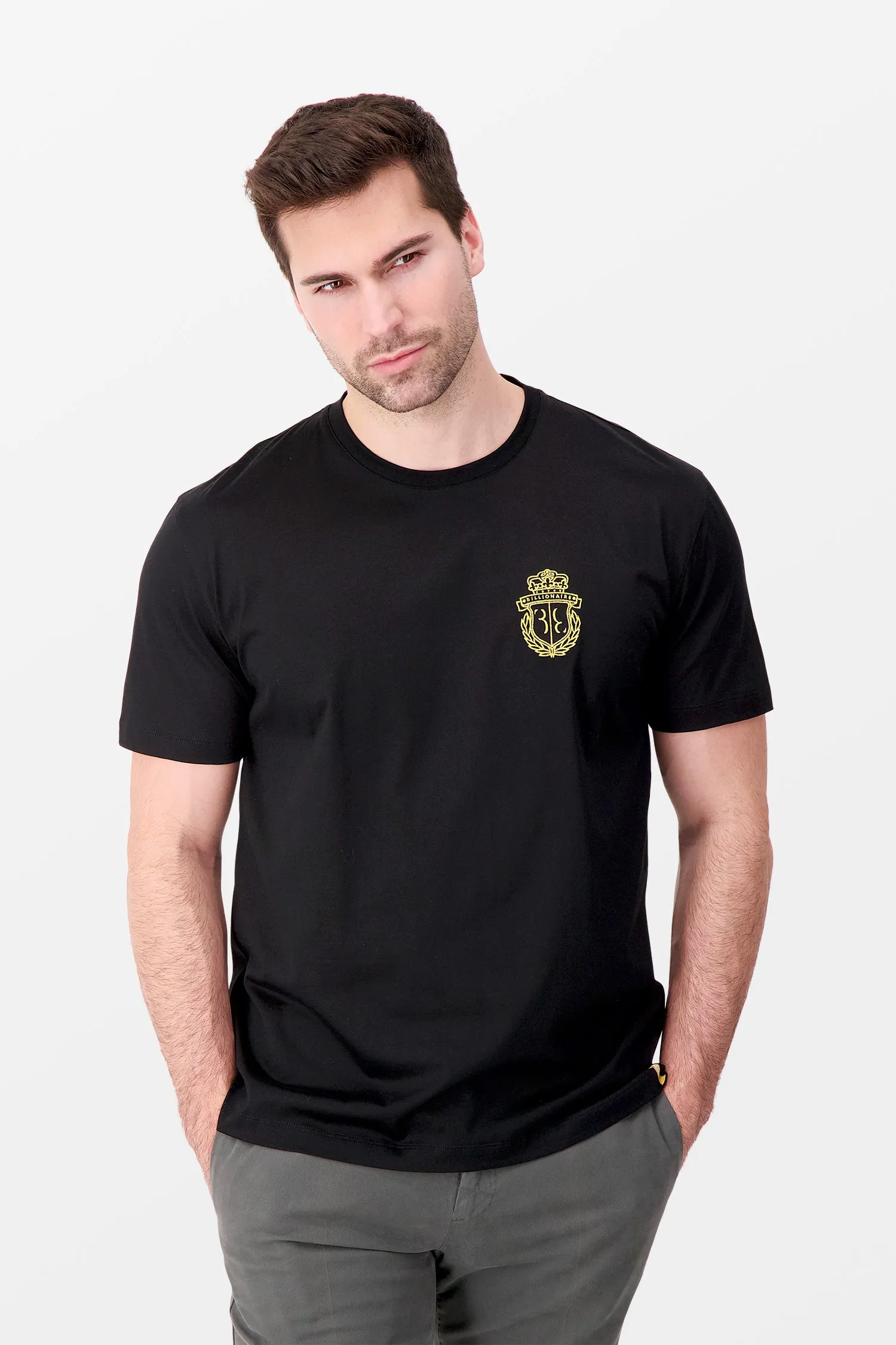 Billionaire Black SS Crest T-Shirt