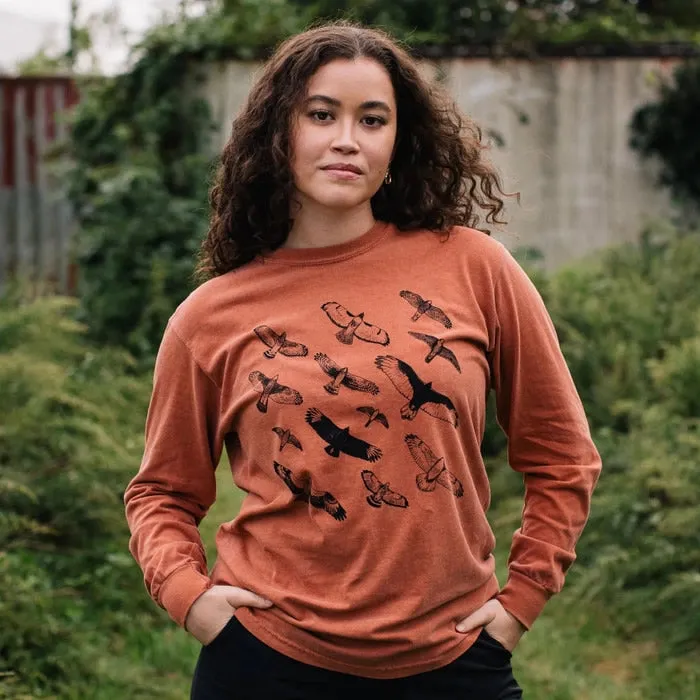 Bird Collective Hawks In Flight Long Sleeve T-Shirt